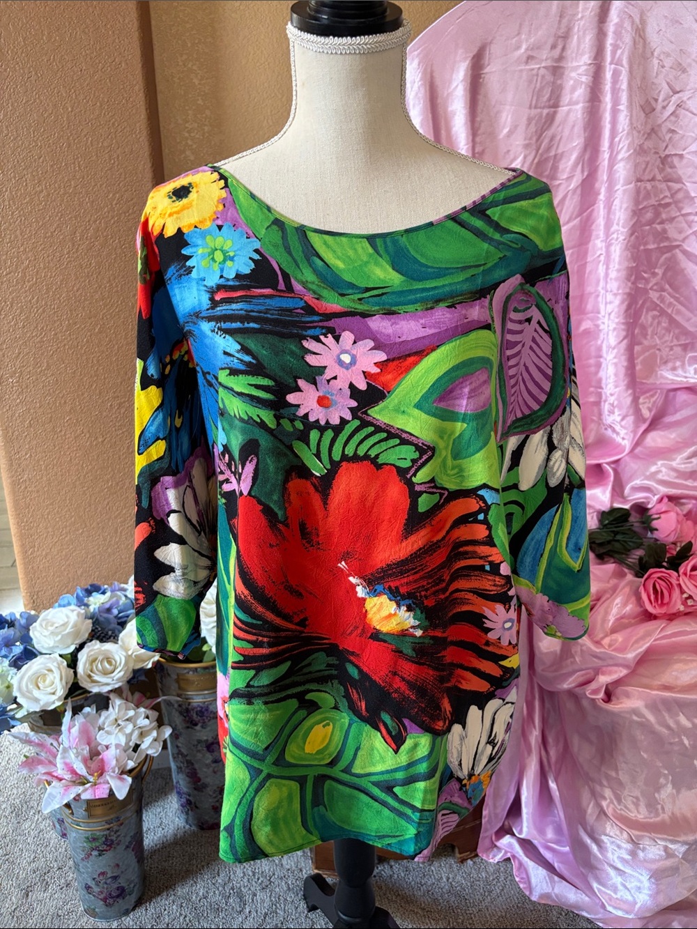 Jams World Flower Vibes cold shoulder floral blouse